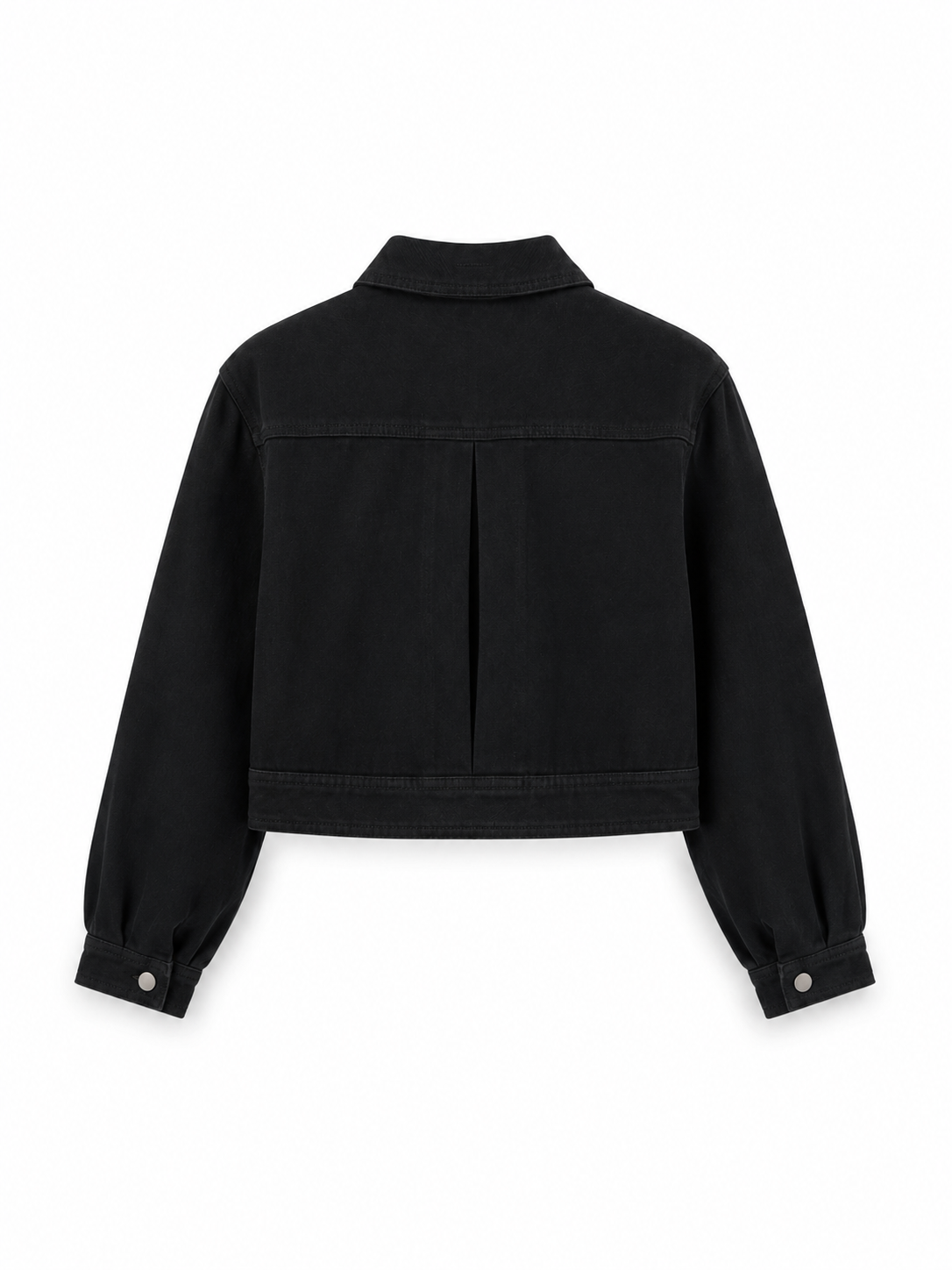 The Cropped Denim Jacket Black_denim_jacket_on_white_backdrop