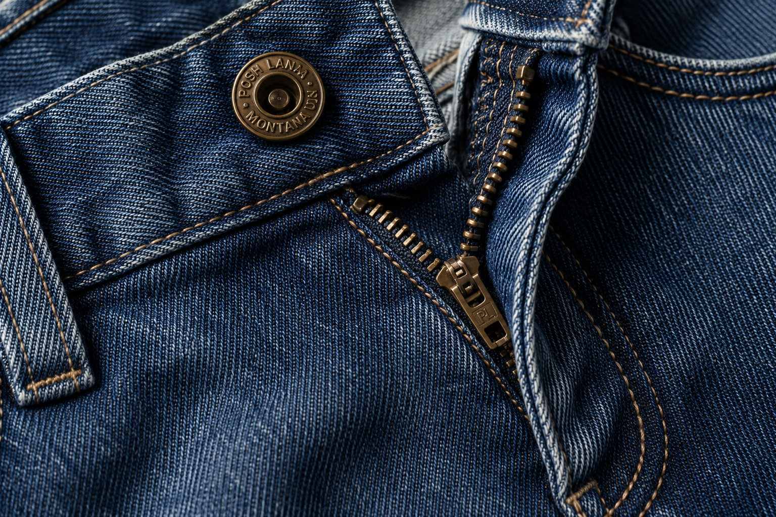 Vintage Wash Denim Midi Skirt for Women Denimdetails-flyandhardwareclose-up