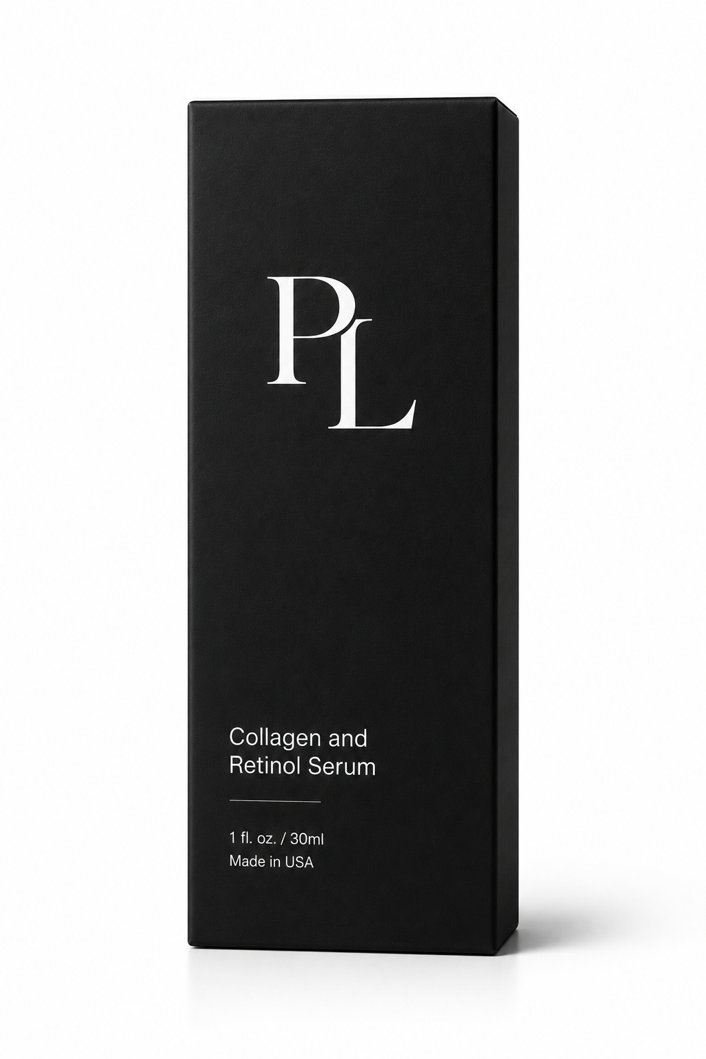 Collagen & Retinol Serum | Firming & Hydrating Formula Minimalist_black_cosmetic_packaging_design