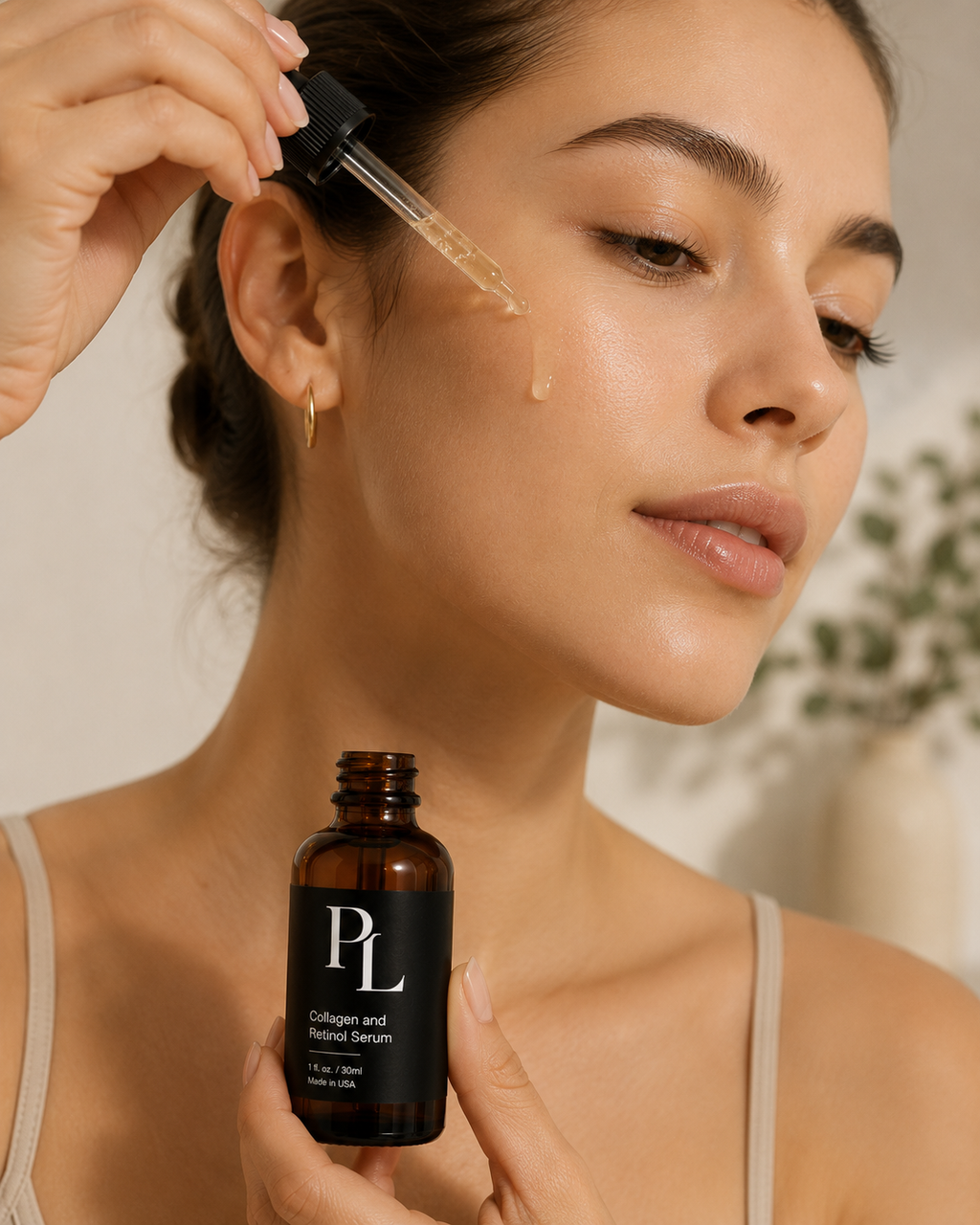 Collagen & Retinol Serum | Firming & Hydrating Formula Skincare_serum_application_with_glowing_skin