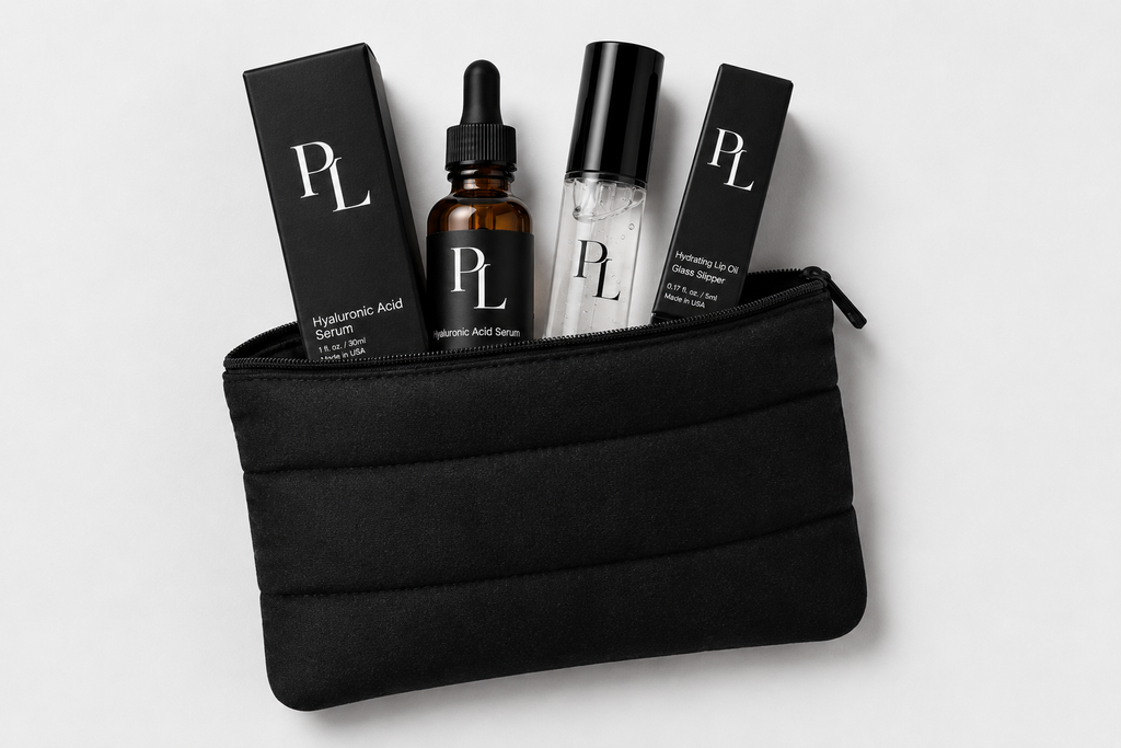 Hydration Essentials Bundle Sleekskincareessentialsinminimalistflat-lay