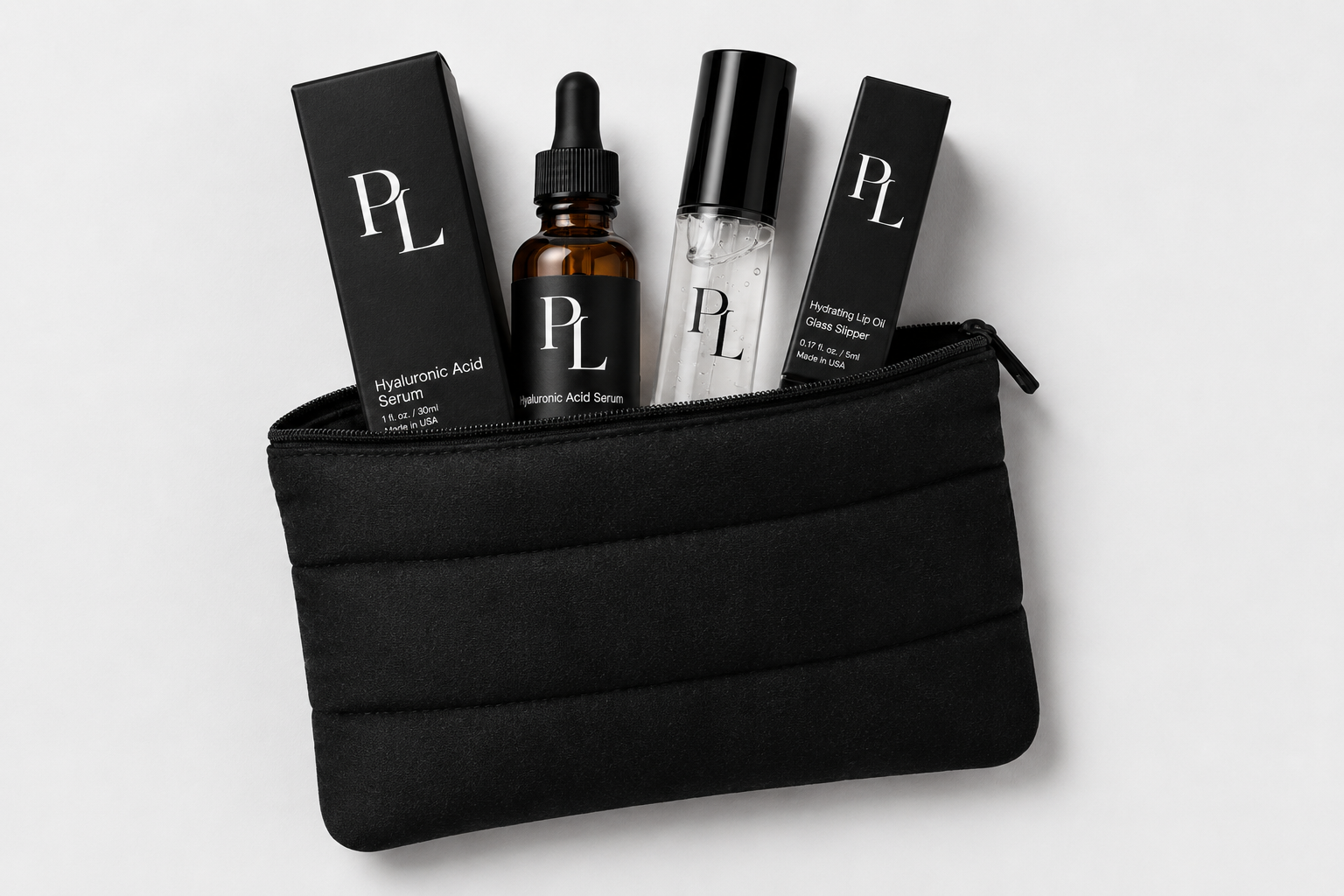 Hydration Essentials Bundle Sleekskincareessentialsinminimalistflat-lay